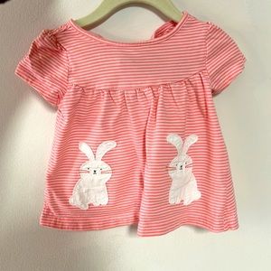 Easter pink Carters mini dress 12m with bloomers